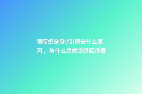眼睛總是發(fā)癢是什么原因，為什么總感覺眼睛很癢-第1張-觀點(diǎn)-玄機(jī)派